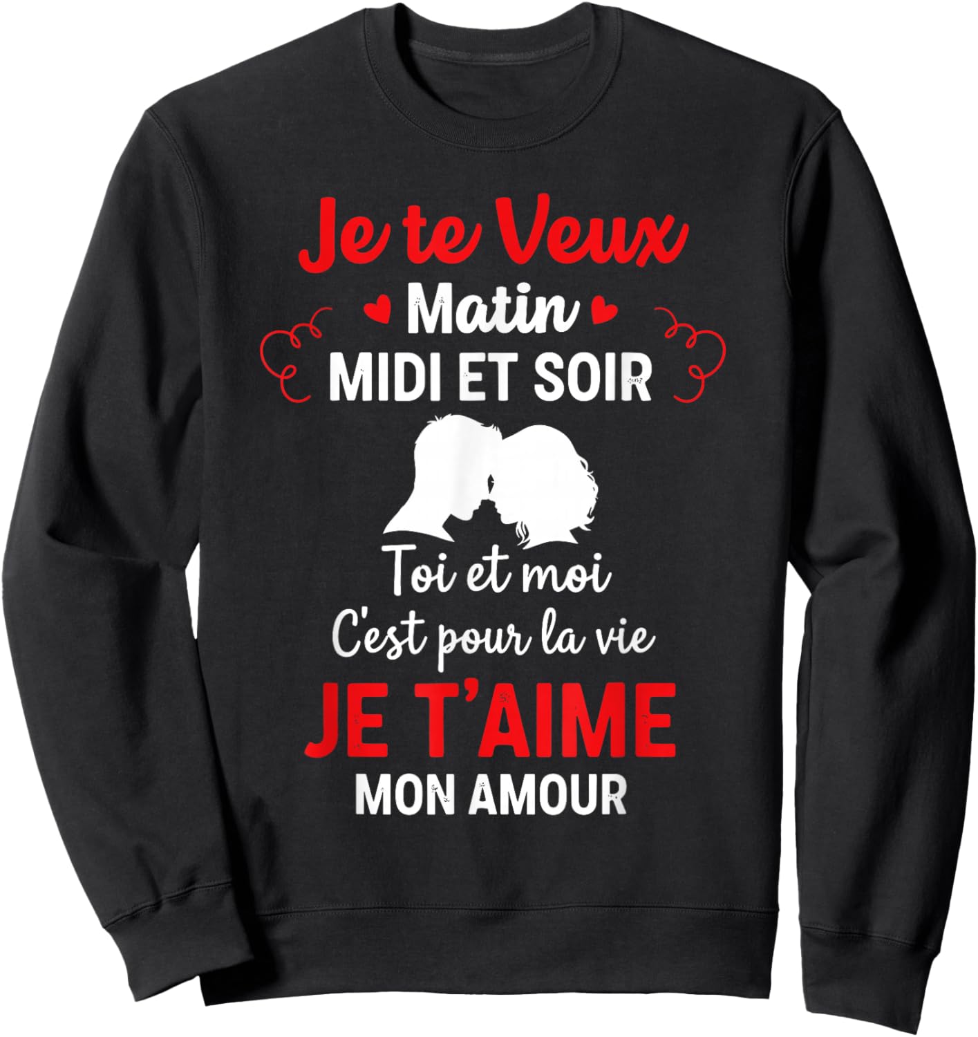 Valentine's Day You And Me Love Couple Matching Valentine's Day Sweatshirt - Sweatshirt | Black
