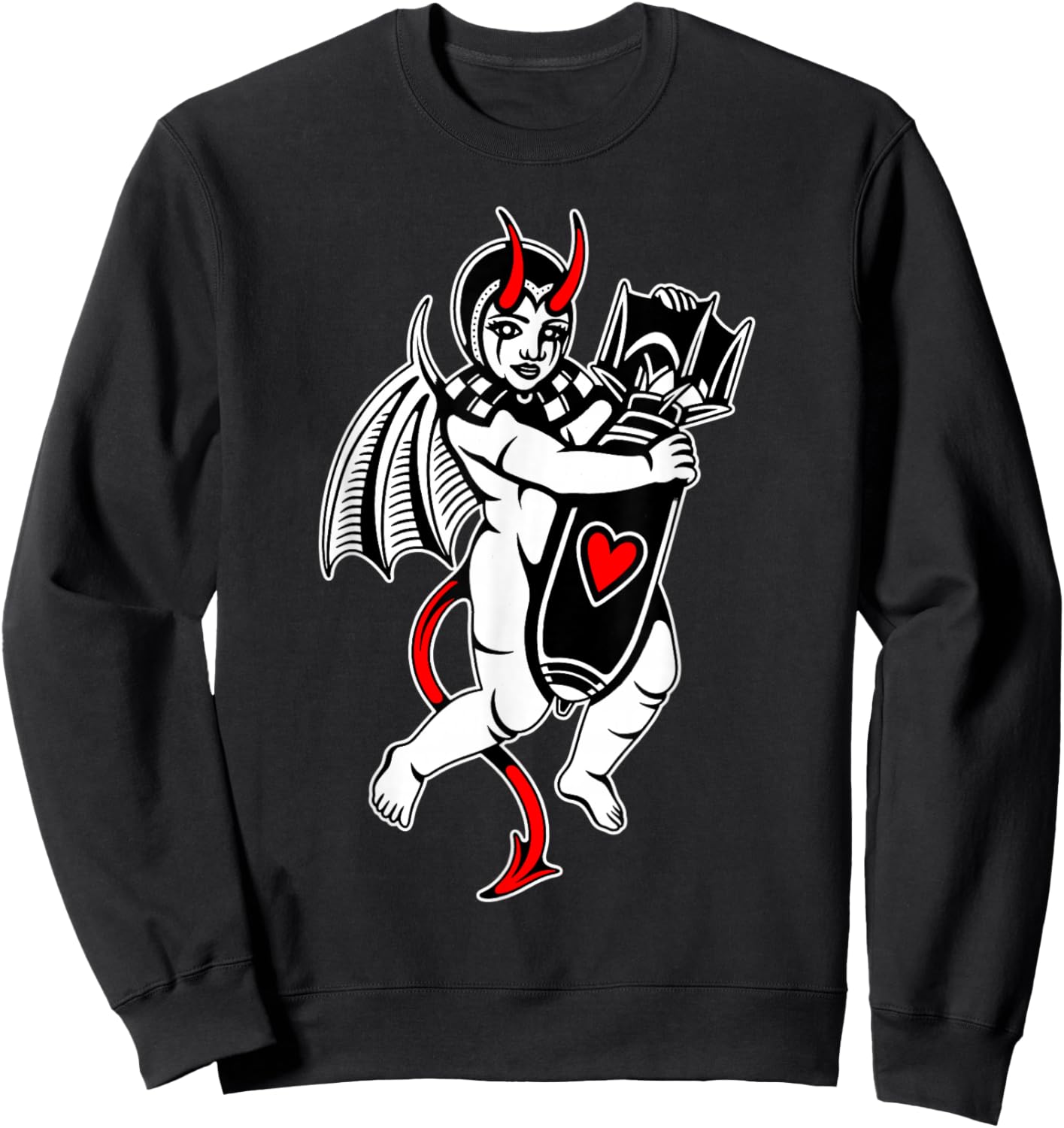 Cupid Devil Demon Love Bomb Vampire Lover Sweatshirt - Sweatshirt | Black