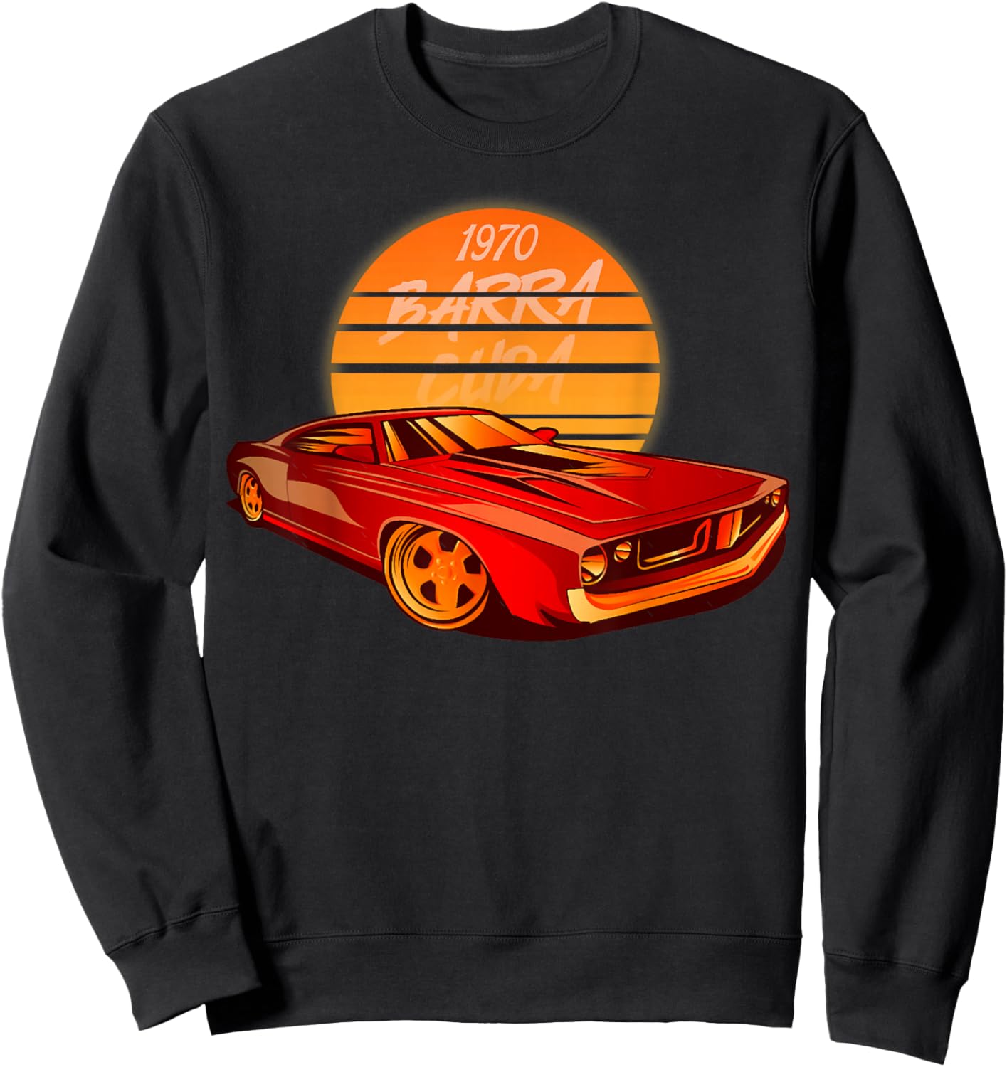 1970 hemi cuda plymouth barracuda Muscle car Sweatshirt - Sweatshirt | Black