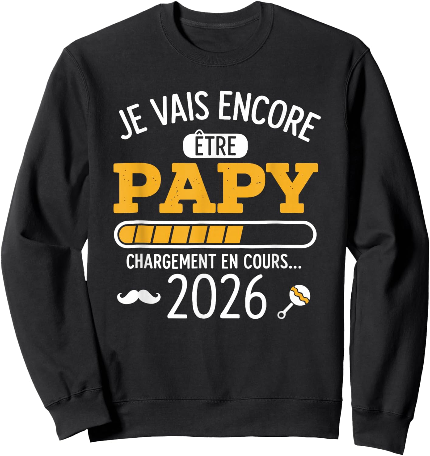 Grandpa 2026 in progress Announcement Pregnancy Grandpa Second Time Sweatshirt - Sweatshirt | Black