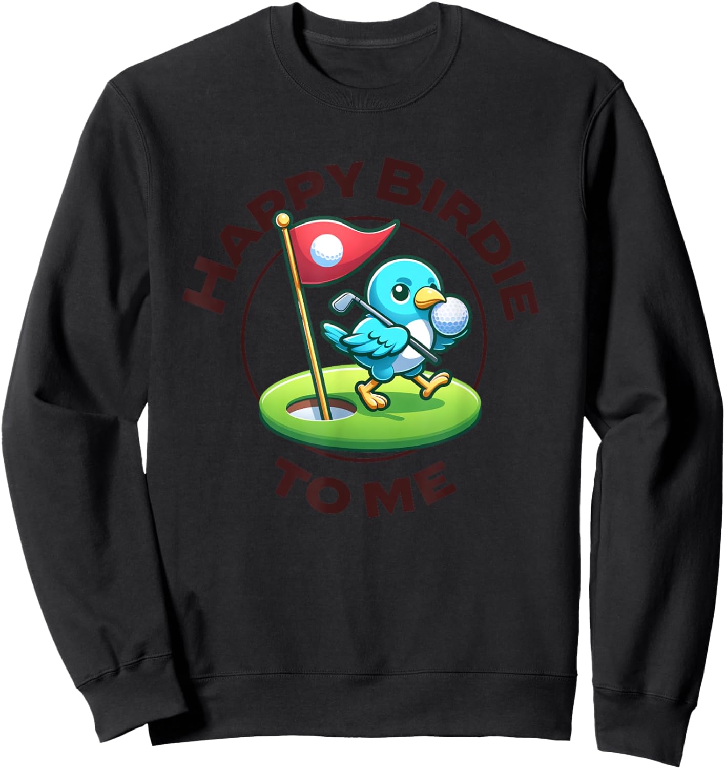 Funny Golf Birthday Happy Birdie Golfer Kids Boys Men Sweatshirt - Sweatshirt | Black
