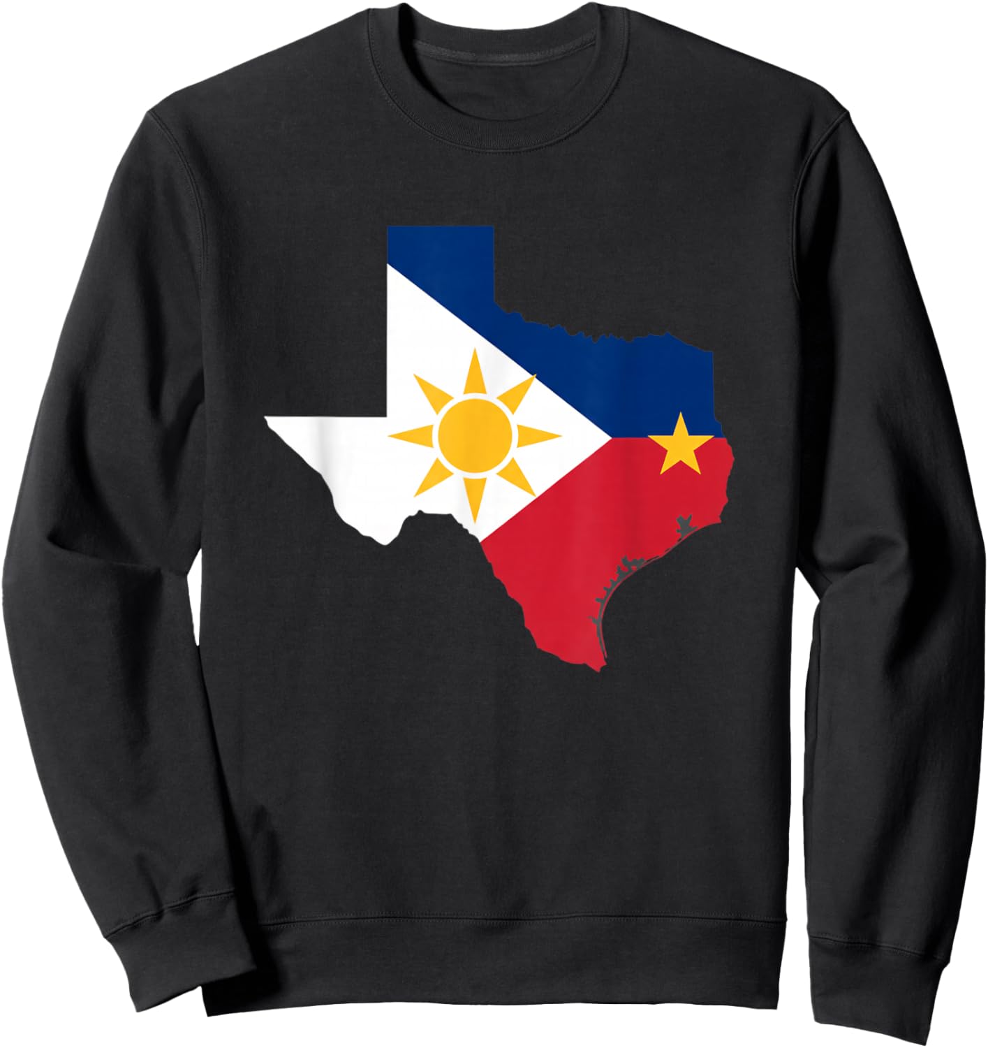 Philippine Texas Flag Map Filipino Pride Philippines Texas Sweatshirt - Sweatshirt | Black