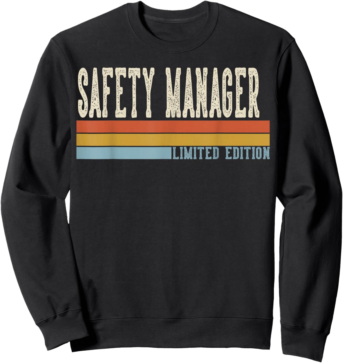 Safety Manager Week Retro Vintage Back to School Day Sweatshirt - Sweatshirt | Black
