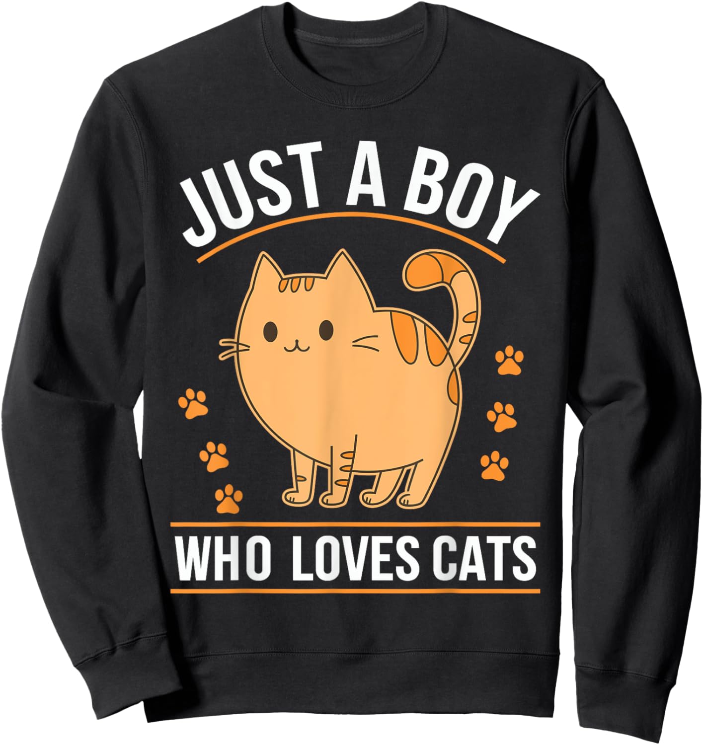 Just A Boy Who Loves Cats Sweatshirt - Sweatshirt | Black