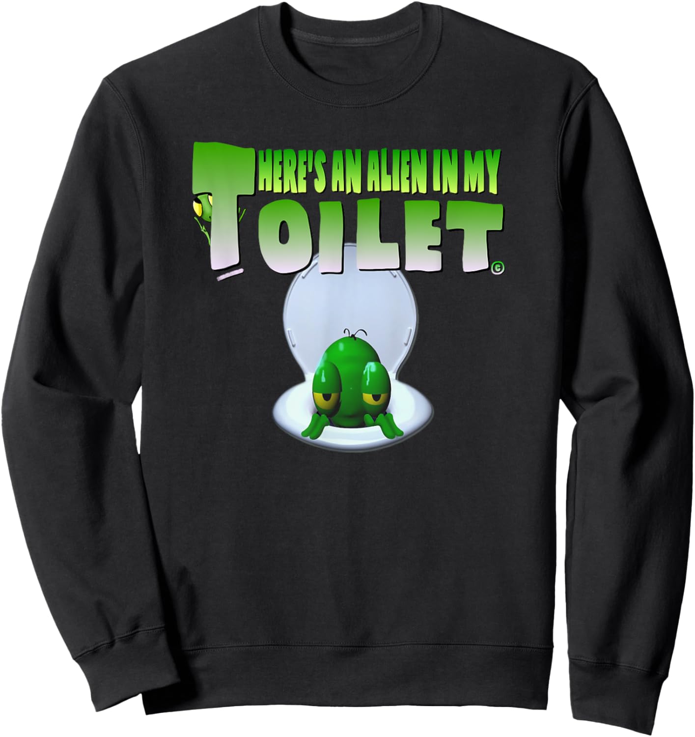 There's an Alien in my Toilet - Iconic Toilet Scene Sweatshirt - Sweatshirt | Black
