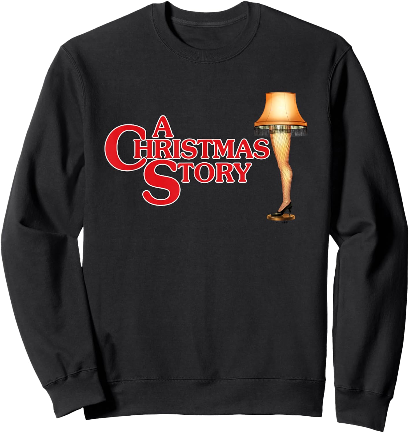 A Christmas Story Type With Leg Lamp Sweatshirt - Sweatshirt | Black