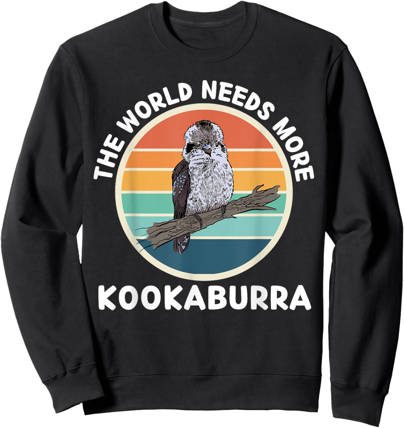 Vintage The World Needs More Kookaburra Bird Lover Sweatshirt - Sweatshirt | Black