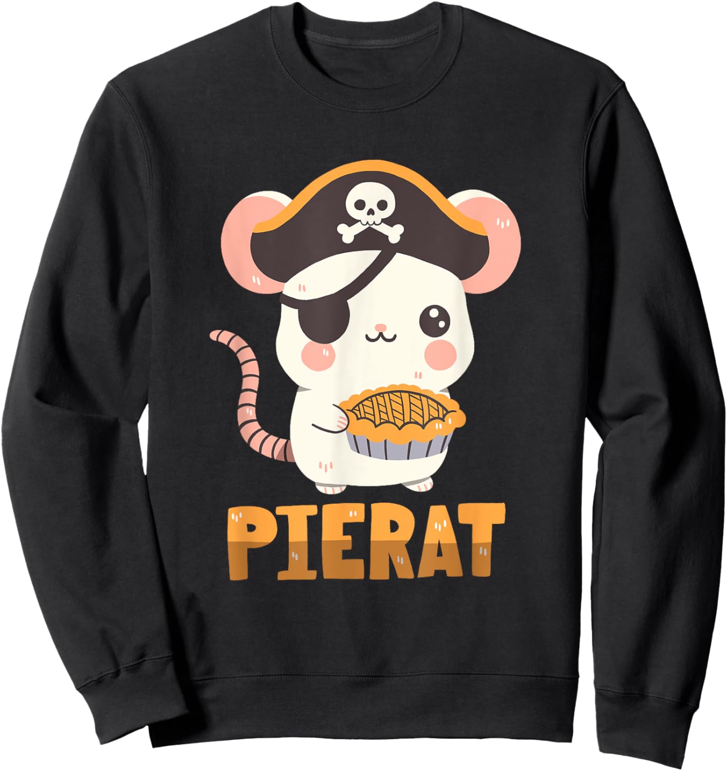 Pirate Rat With A Pie Sweatshirt - Sweatshirt | Black
