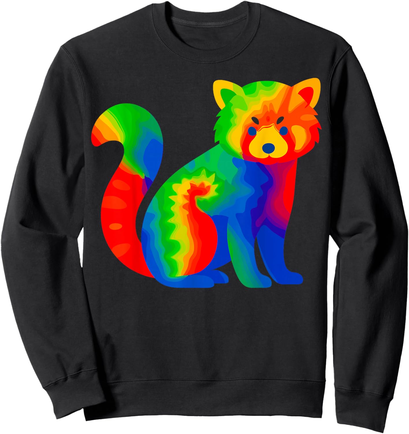 Tie-Dye Red Panda Sweatshirt - Sweatshirt | Black