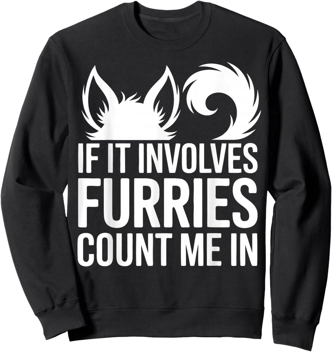Furry Fandom Animal Fursonas Convention Furries Sweatshirt - Sweatshirt | Black