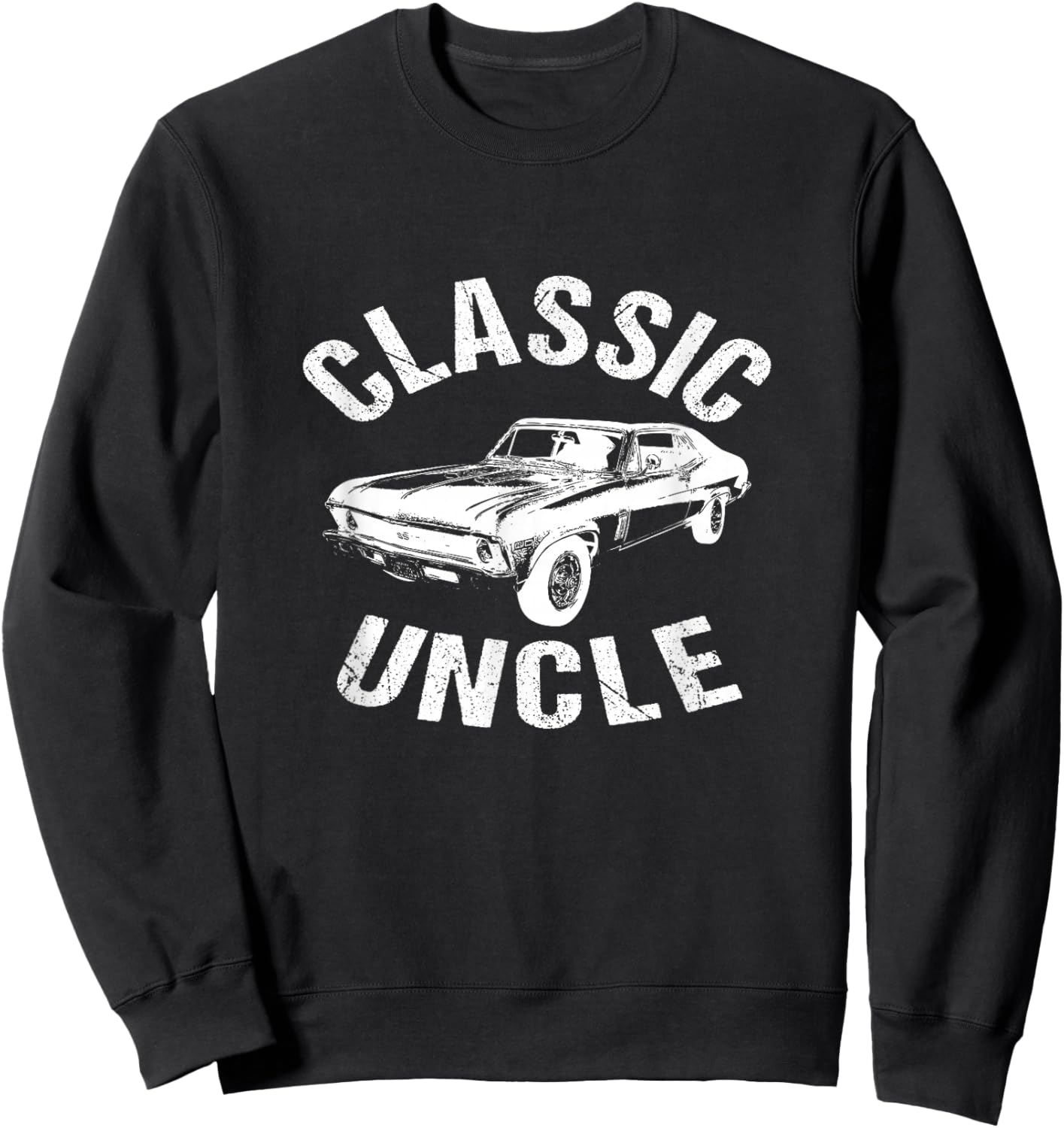 Classic Uncle Vintage Car Sweatshirt - Sweatshirt | Black