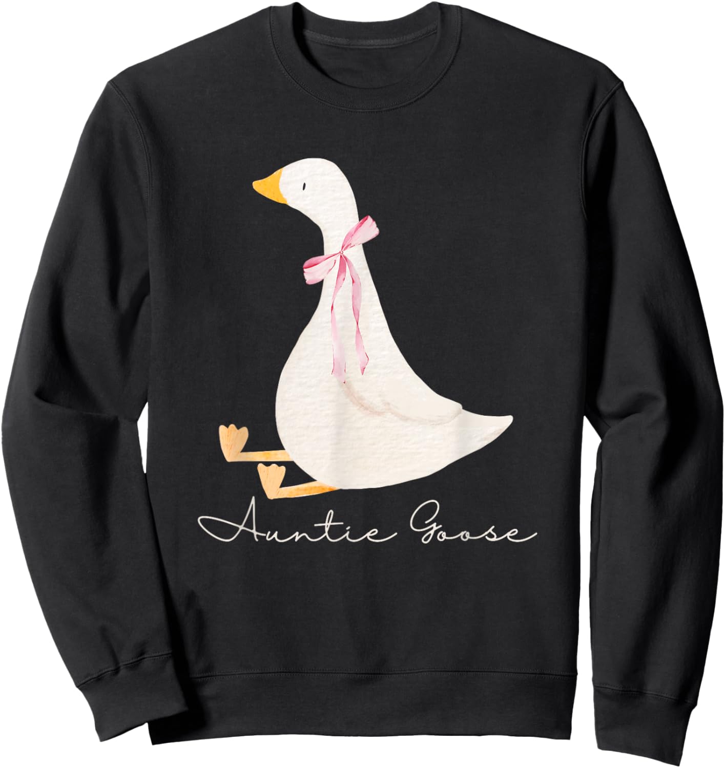 Auntie Goose Funny Cute Silly Goose Aunt Sweatshirt - Sweatshirt | Black