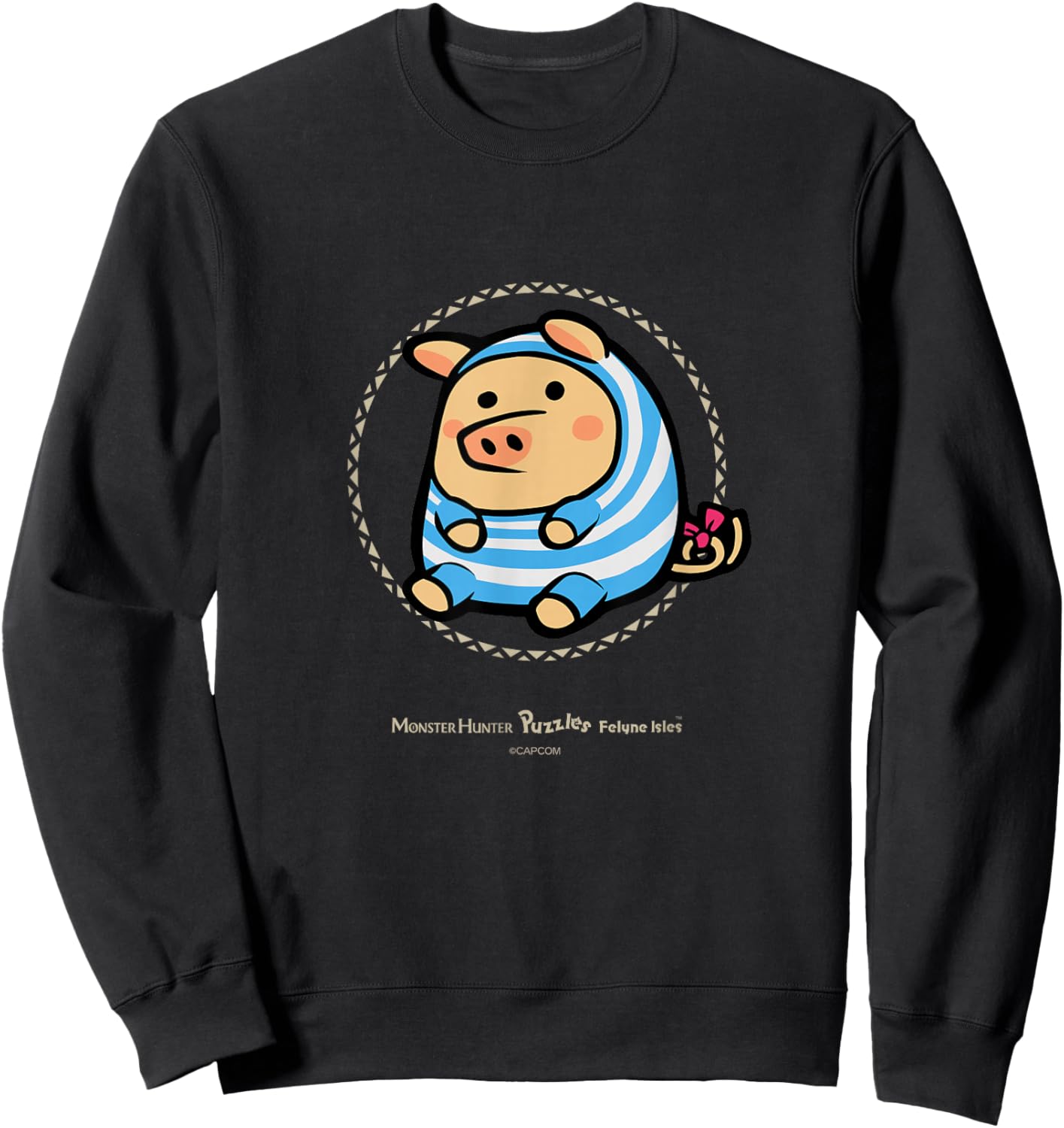 Monster Hunter Puzzles: Felyne Isles Radical Poogie Sweatshirt - Sweatshirt | Black
