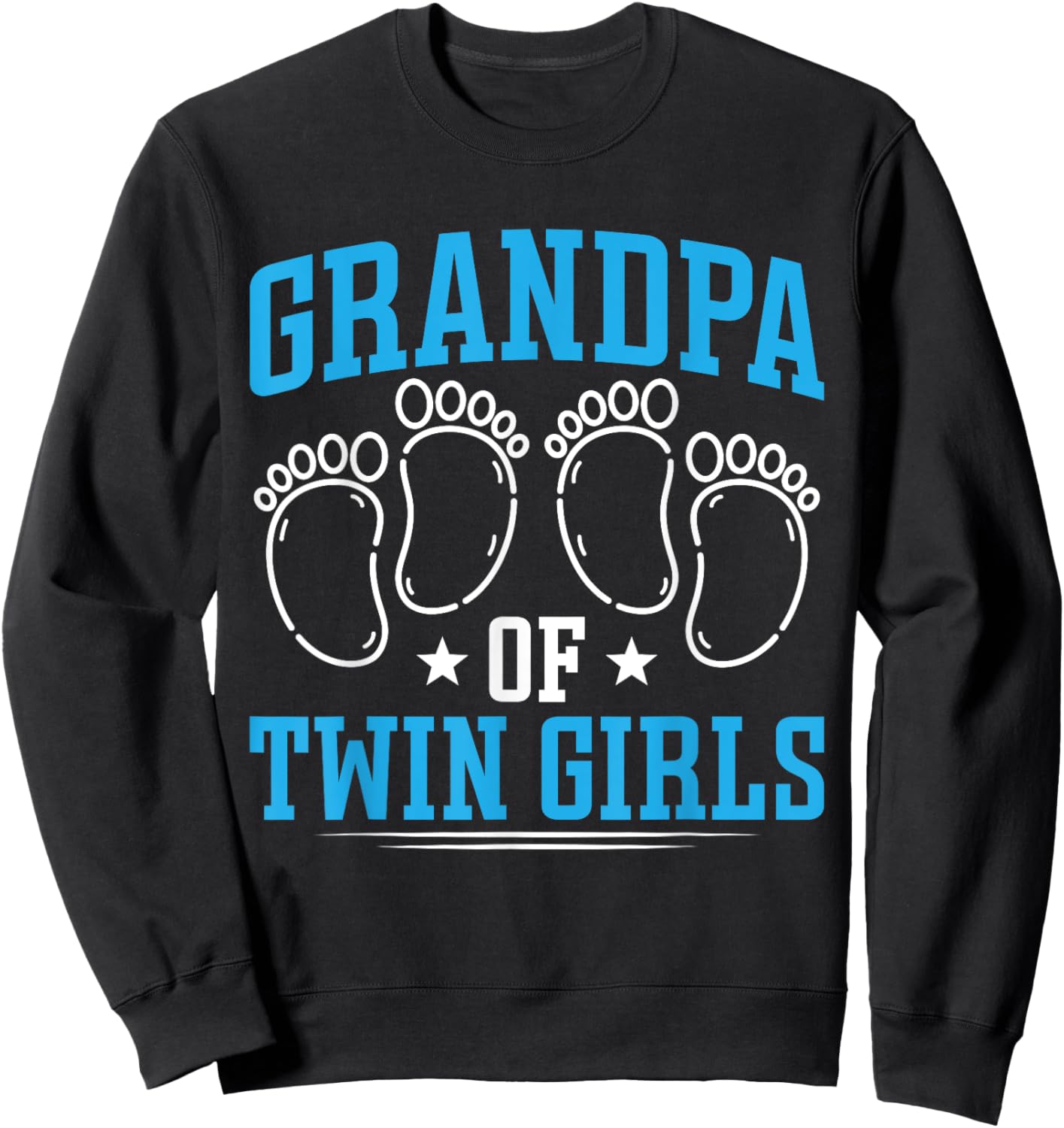 Grandpa Of Twin Girls Grandfather Of Two Twin Grandpa Sweatshirt - Sweatshirt | Black