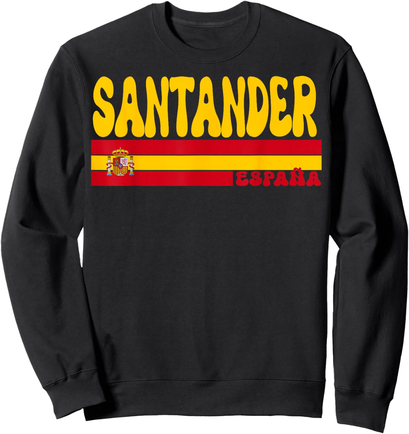Santander City Espagne Vintage Esthétique Vacances d'été Sweatshirt - Sweatshirt | Black