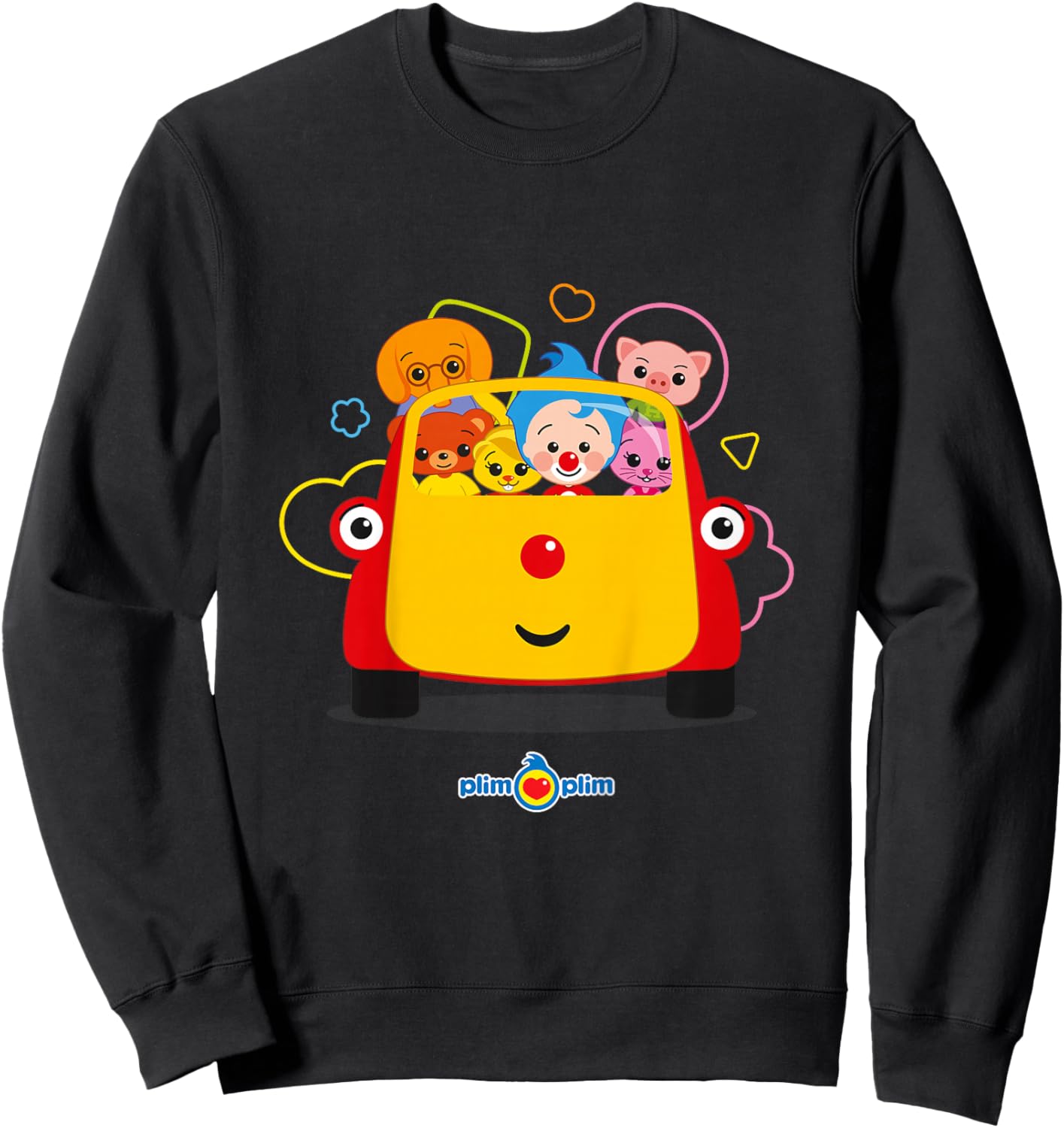 Plim Plim and Friends with Tuni — Fun Adventures Sweatshirt - Sweatshirt | Black