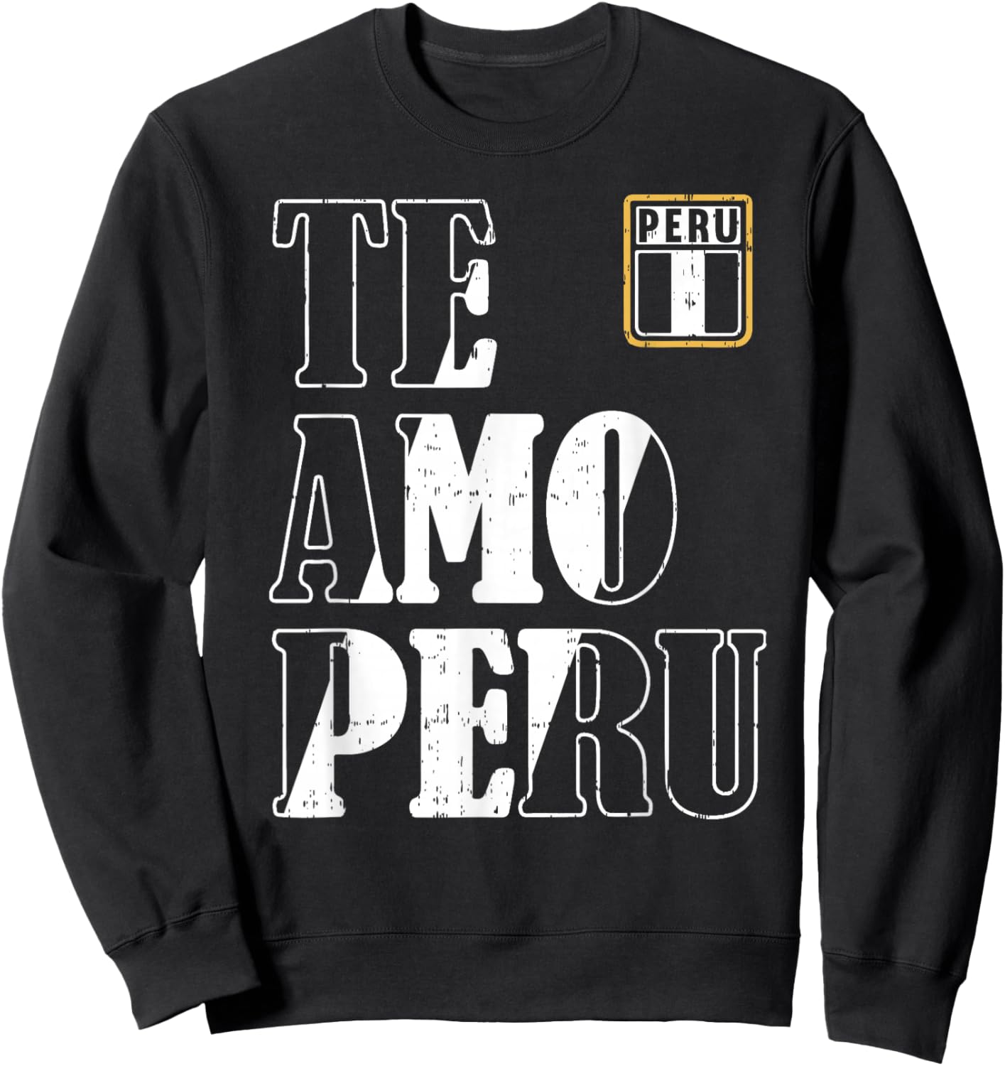 Peru Te Amo Peru I Love Peru Men Women & Kids Red Sweatshirt - Sweatshirt | Black