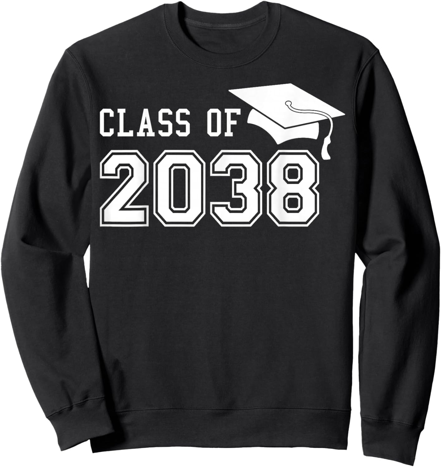 Class of 2038 Grow With Me First Day of School Graduation Sweatshirt - Sweatshirt | Black