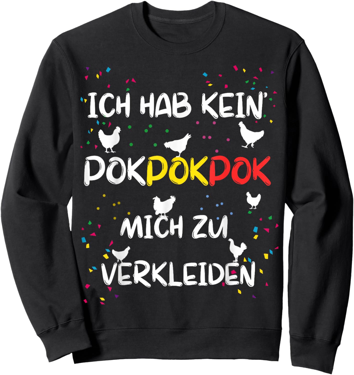 Chicken Costume Carnival Replacement Fancy Dress Sweatshirt - Sweatshirt | Black