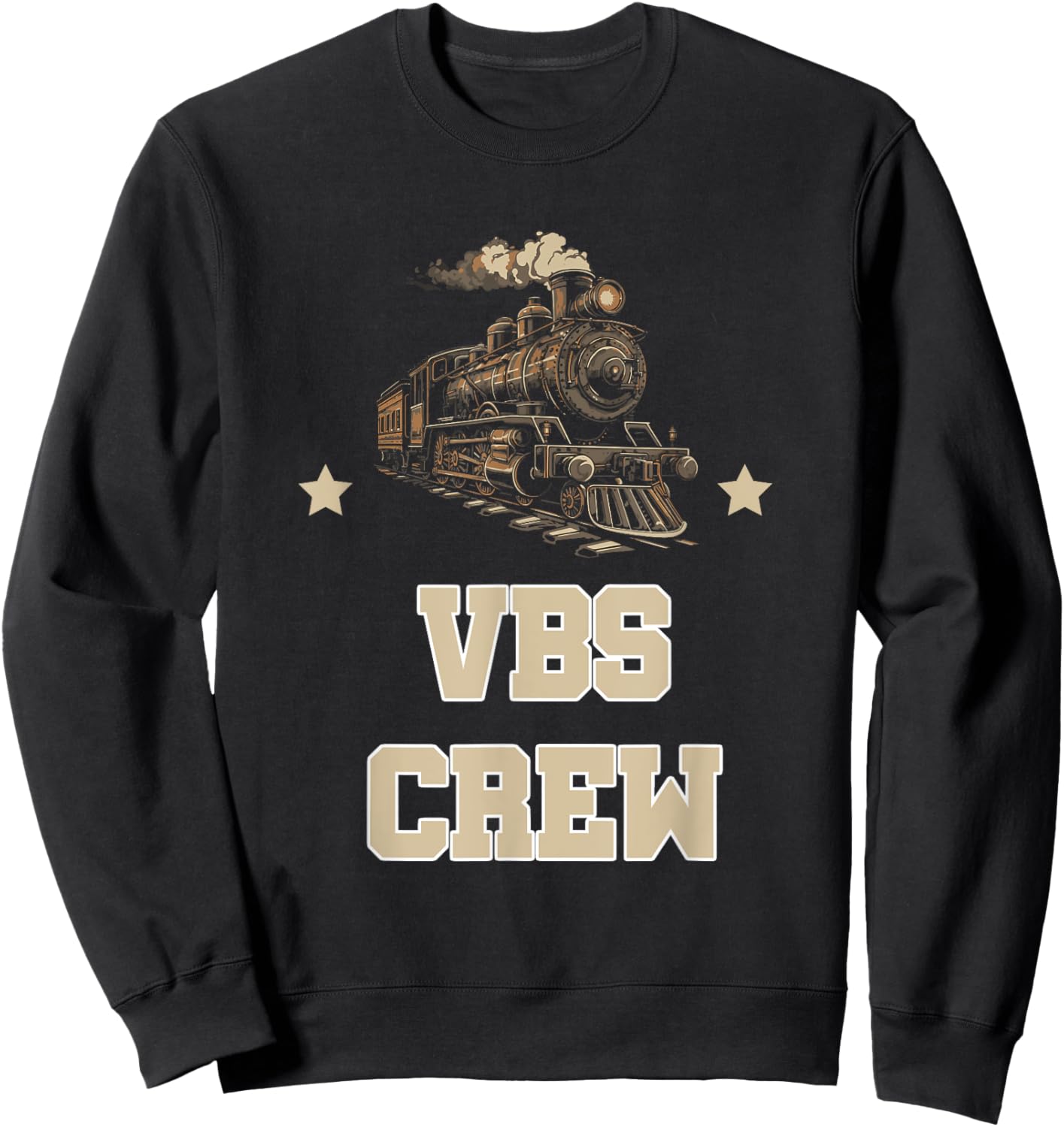 I Love VBS 2025 Vacation Bible School Railroad VBS Team Sweatshirt - Sweatshirt | Black