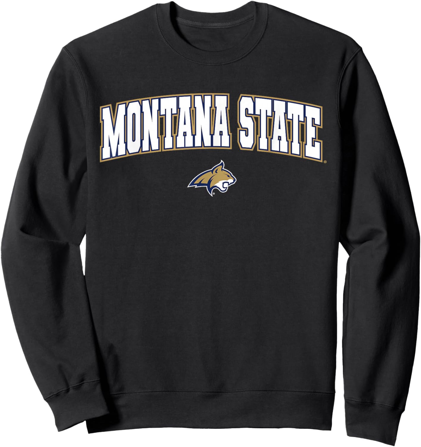 Montana State University Bobcats Arch Logo Sweatshirt - Sweatshirt | Black