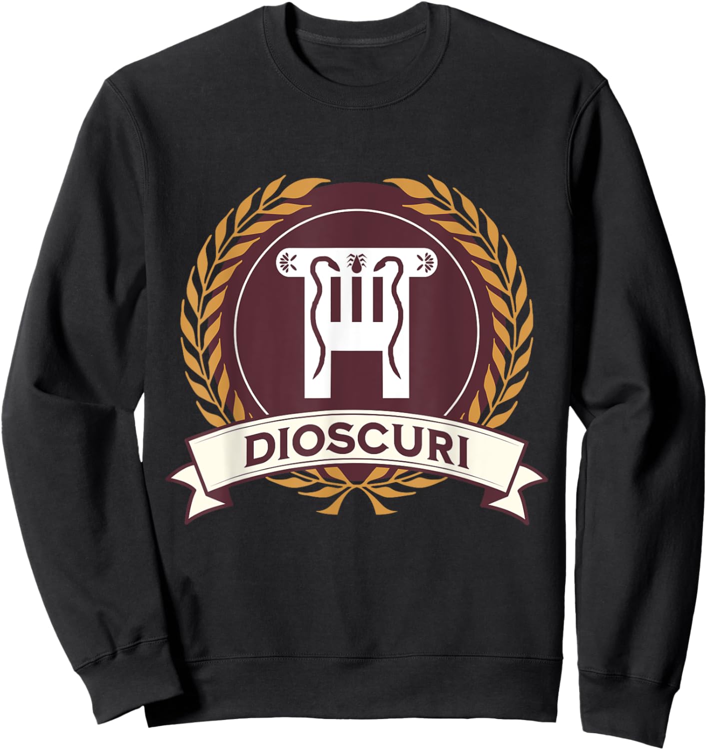 Dioscuri Castor and Pollux Dokana Symbol Greek Mythology Sweatshirt - Sweatshirt | Black