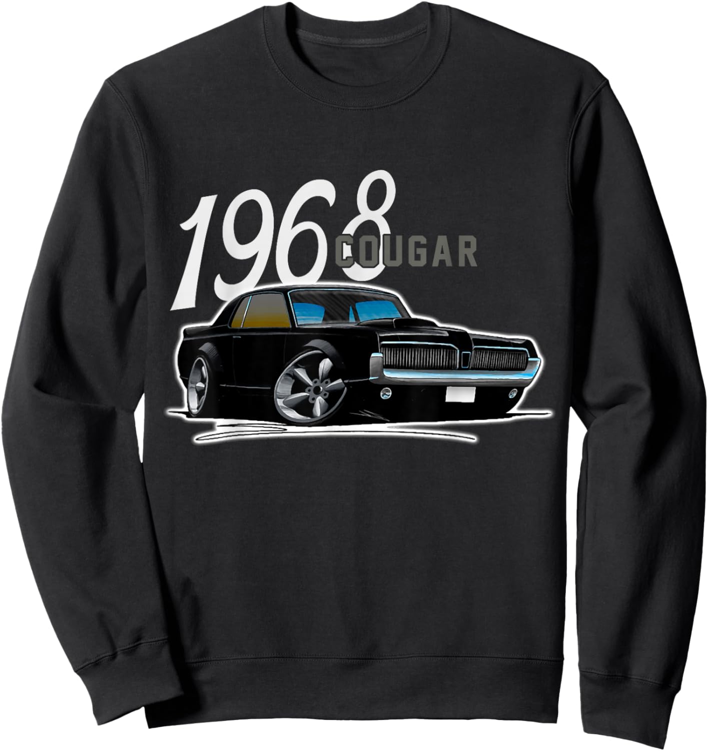 1968 68 Mercury classic Cougar Vinatge cars Sweatshirt - Sweatshirt | Black