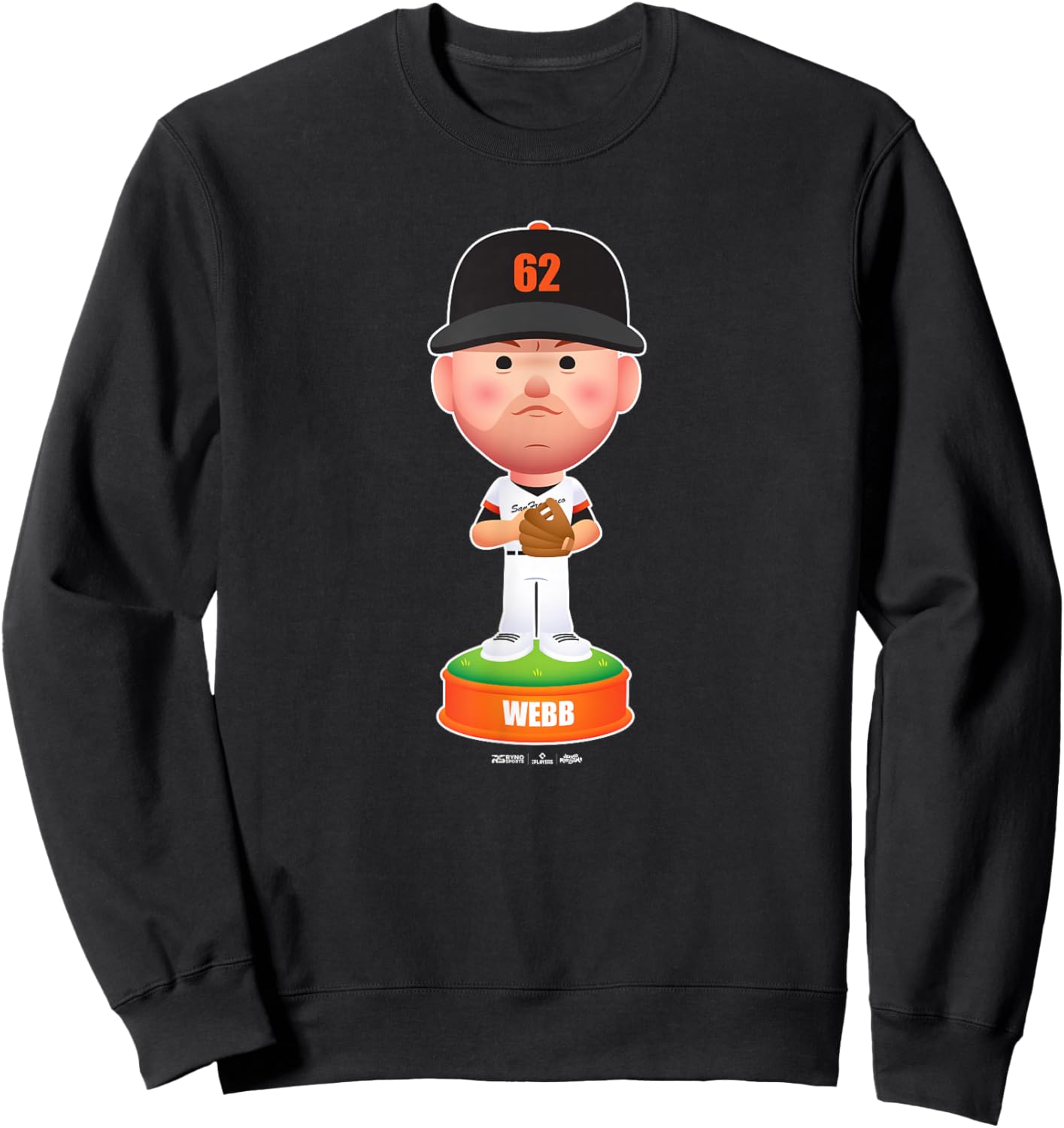 Logan Webb San Francisco Baseball Bobblehead MLBPA Sweatshirt - Sweatshirt | Black