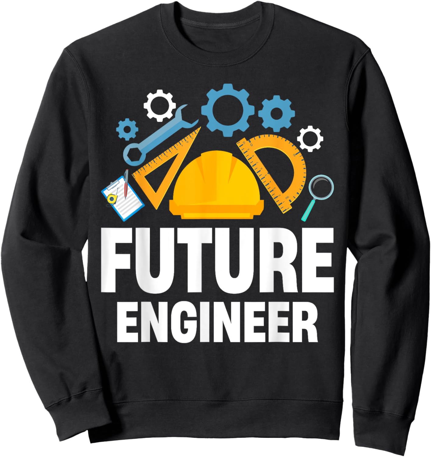 Engineering Student Kids Funny Future Engineer Sweatshirt - Sweatshirt | Black