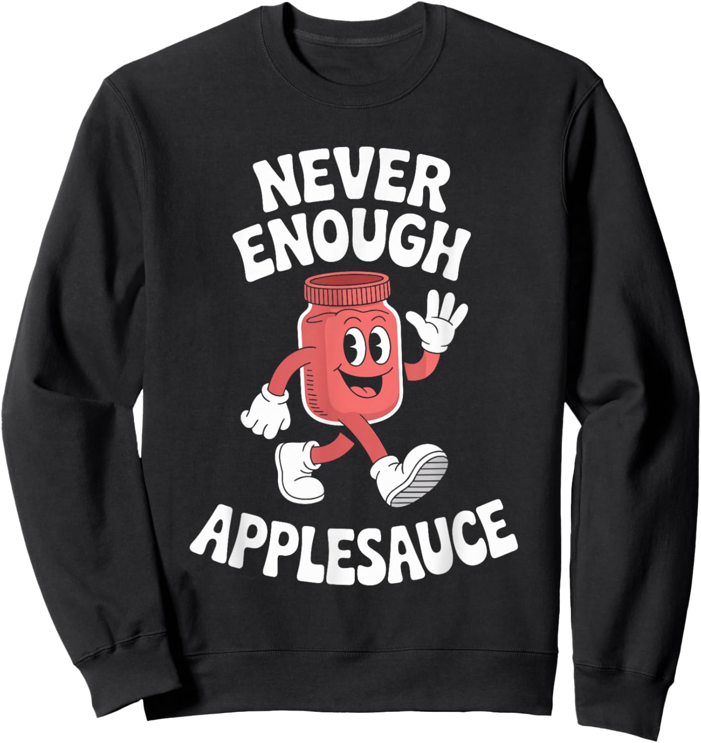 Funny Applesauce Retro Sweatshirt - Sweatshirt | Black