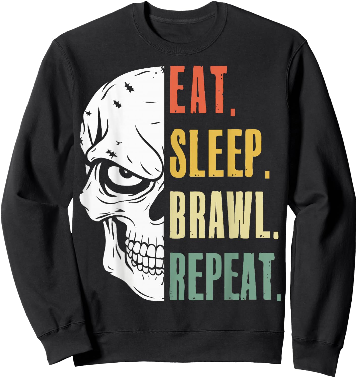 Eat Sleep Brawl Repeat Funny Video Gamer Gaming Sweatshirt - Sweatshirt | Black
