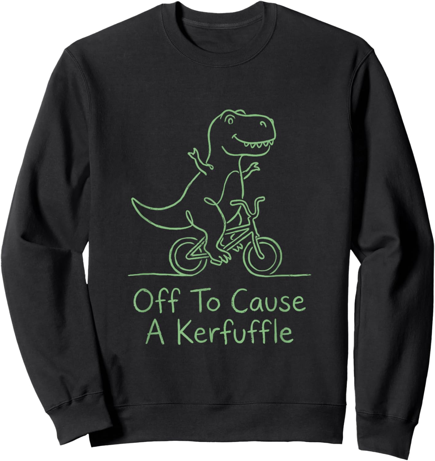 Off to Cause A Kerfuffle Dinosaur Sweatshirt - Sweatshirt | Black