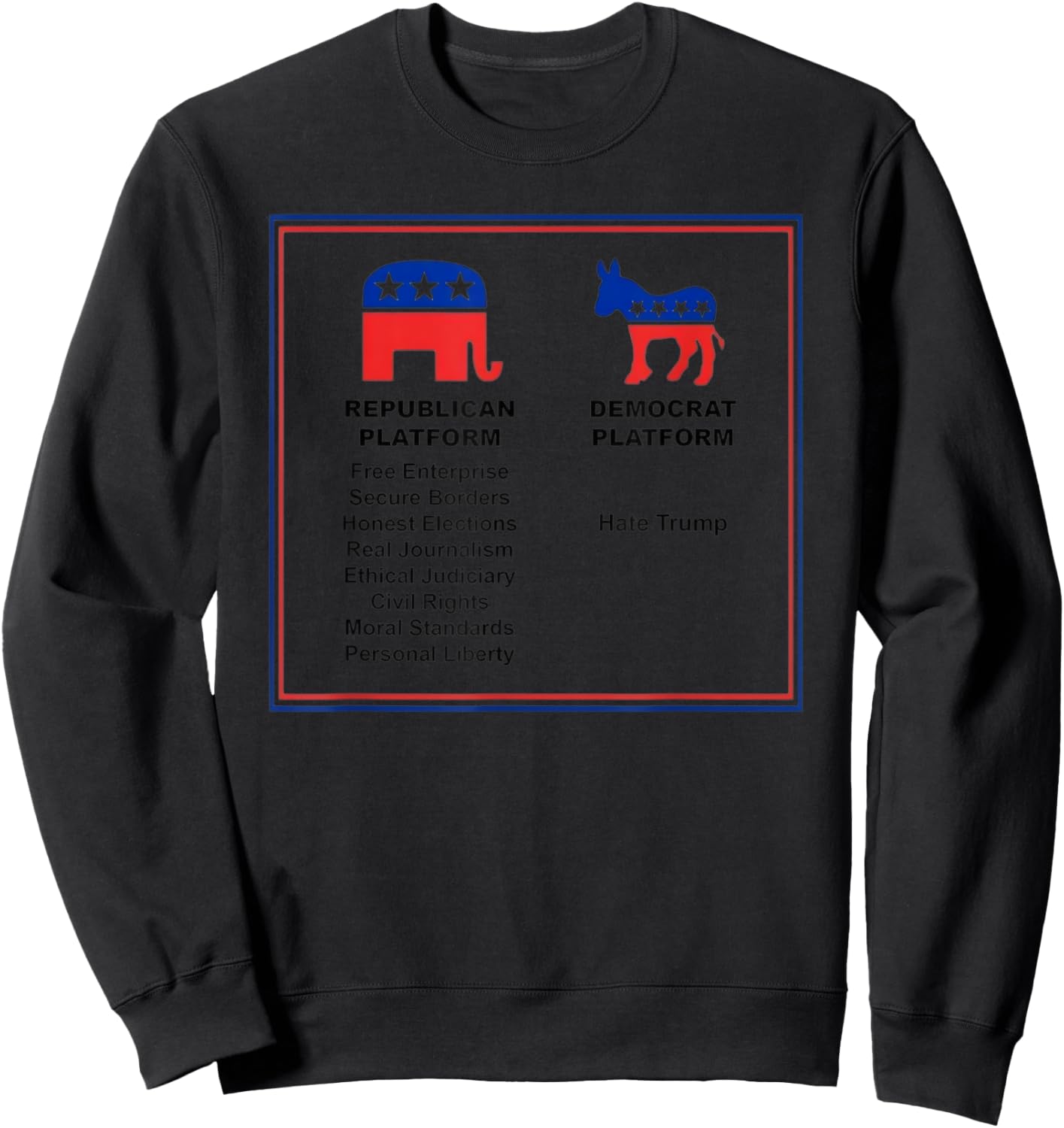 Vote Republican Evolution Trumplican Conservative Platform Sweatshirt - Sweatshirt | Black