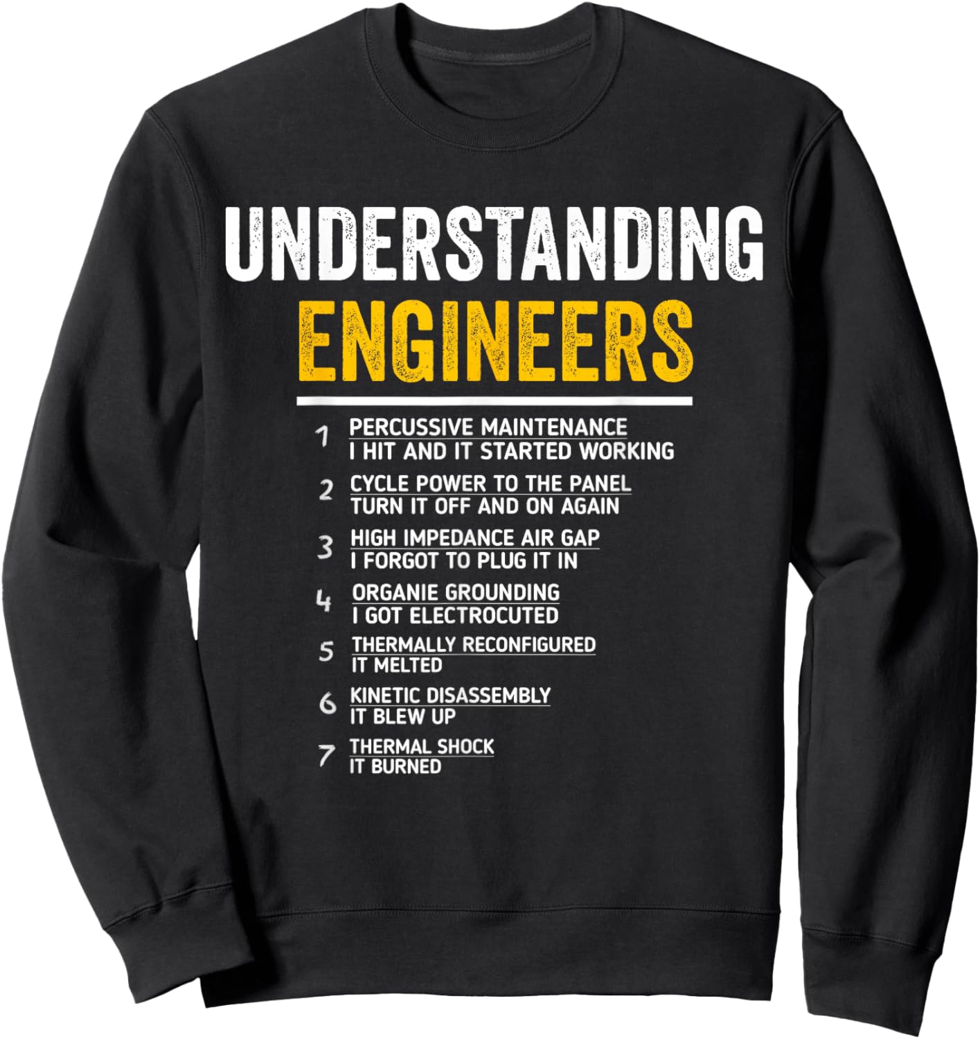 Understanding Engineers Funny Mechanical Engineering Sweatshirt - Sweatshirt | Black