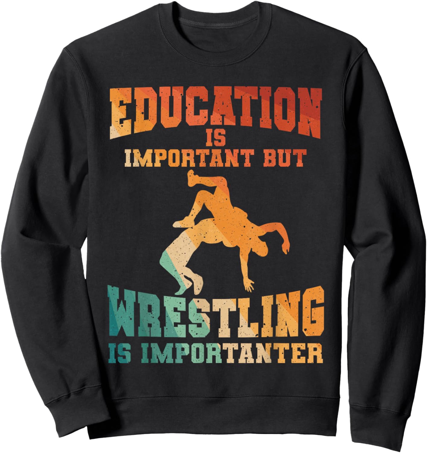 Funny Wrestling Women Grappling Freestyle Wrestler Sweatshirt - Sweatshirt | Black