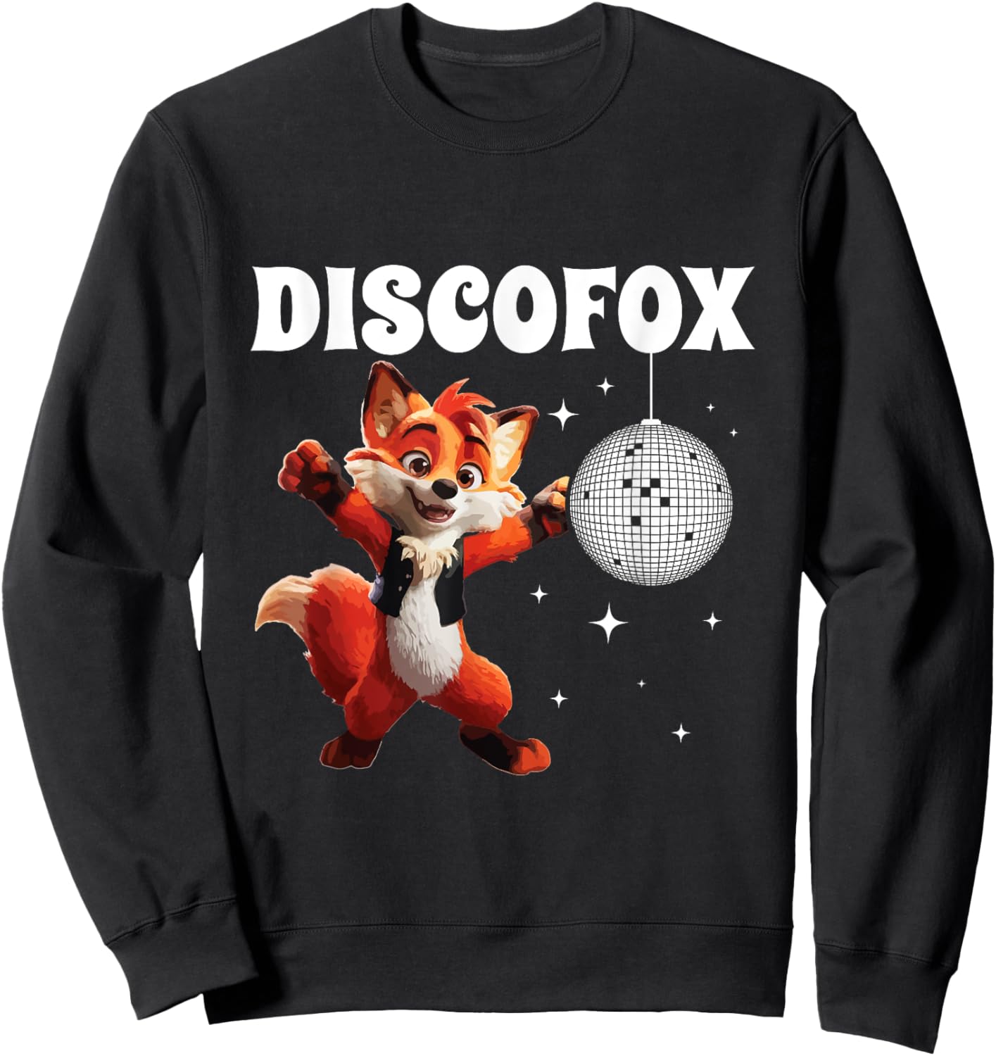 Discofox Fox Disco Word Game Dance Dance Celebration , black, S Sweatshirt - Sweatshirt | Black