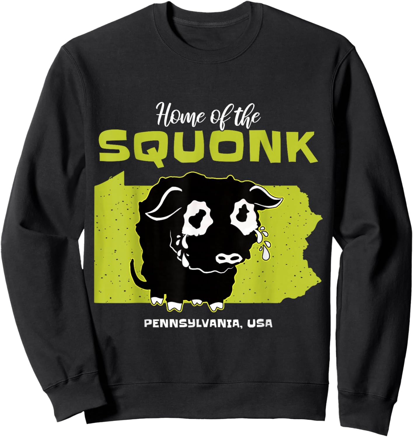 Squonk Pennsylvania State American Cryptid Sweatshirt - Sweatshirt | Black