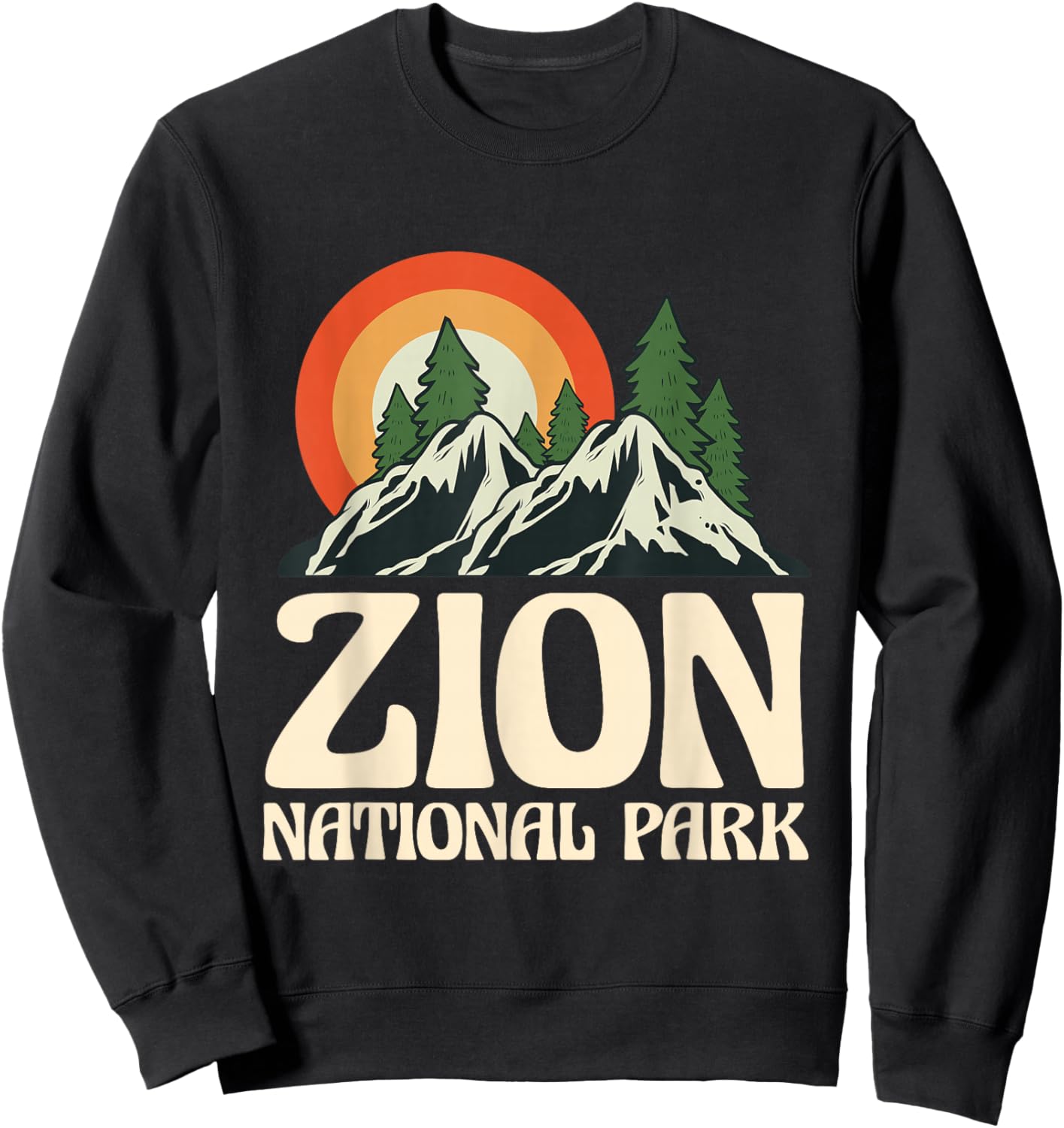 Zion National Park Souvenir Outdoors Hiking Sweatshirt - Sweatshirt | Black