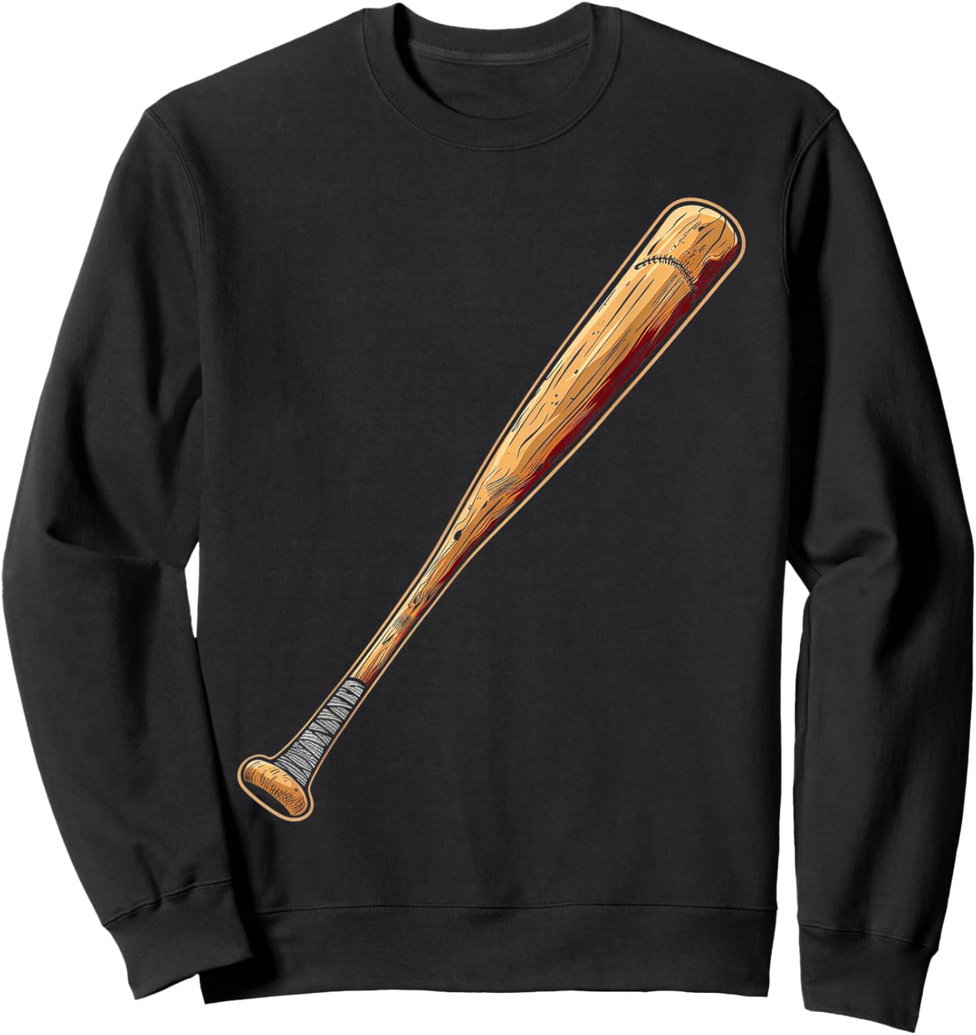 Vintage Baseball Bat Sweatshirt - Sweatshirt | Black