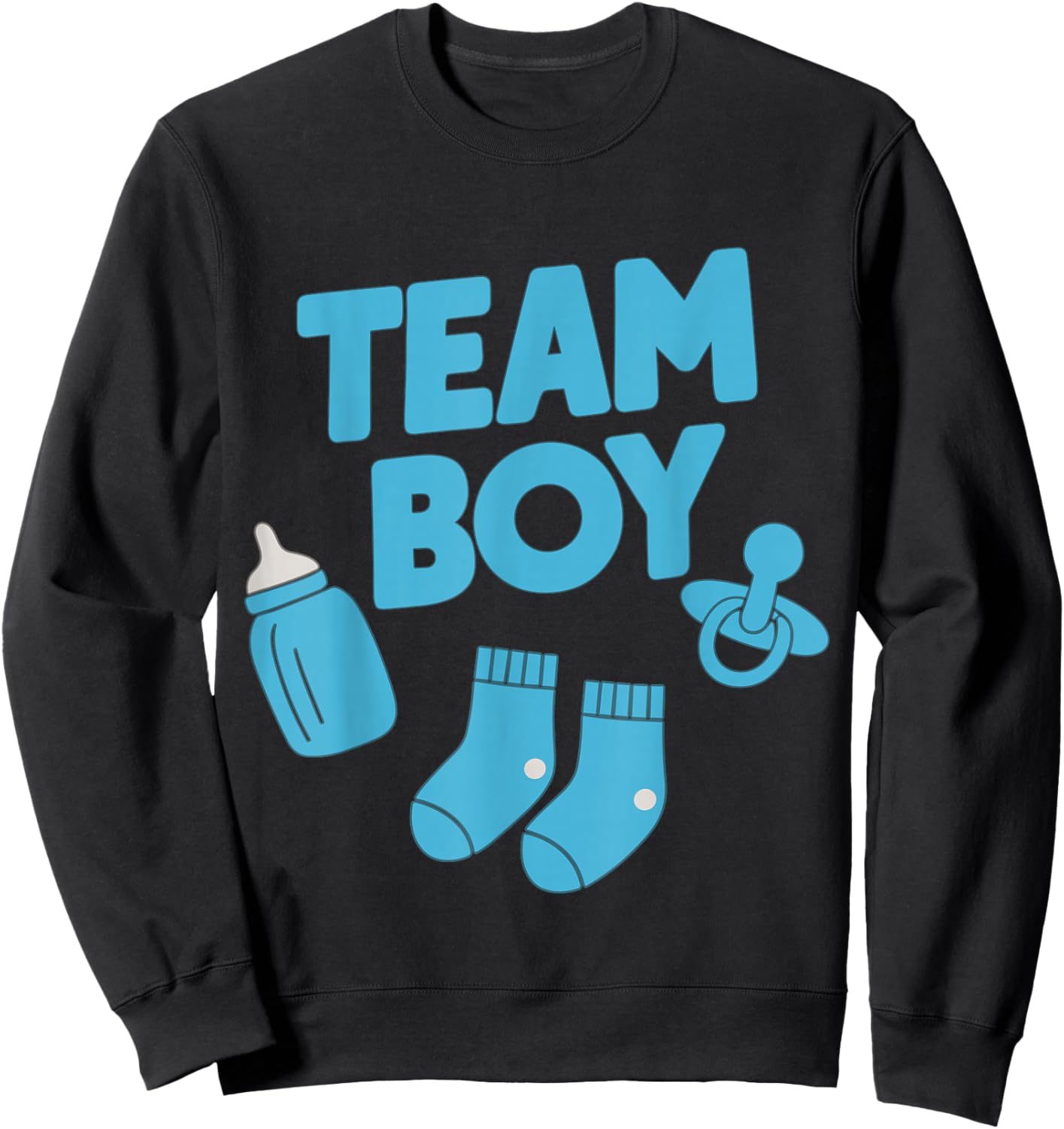 Gender Reveal Party Team Boy Sweatshirt - Sweatshirt | Black