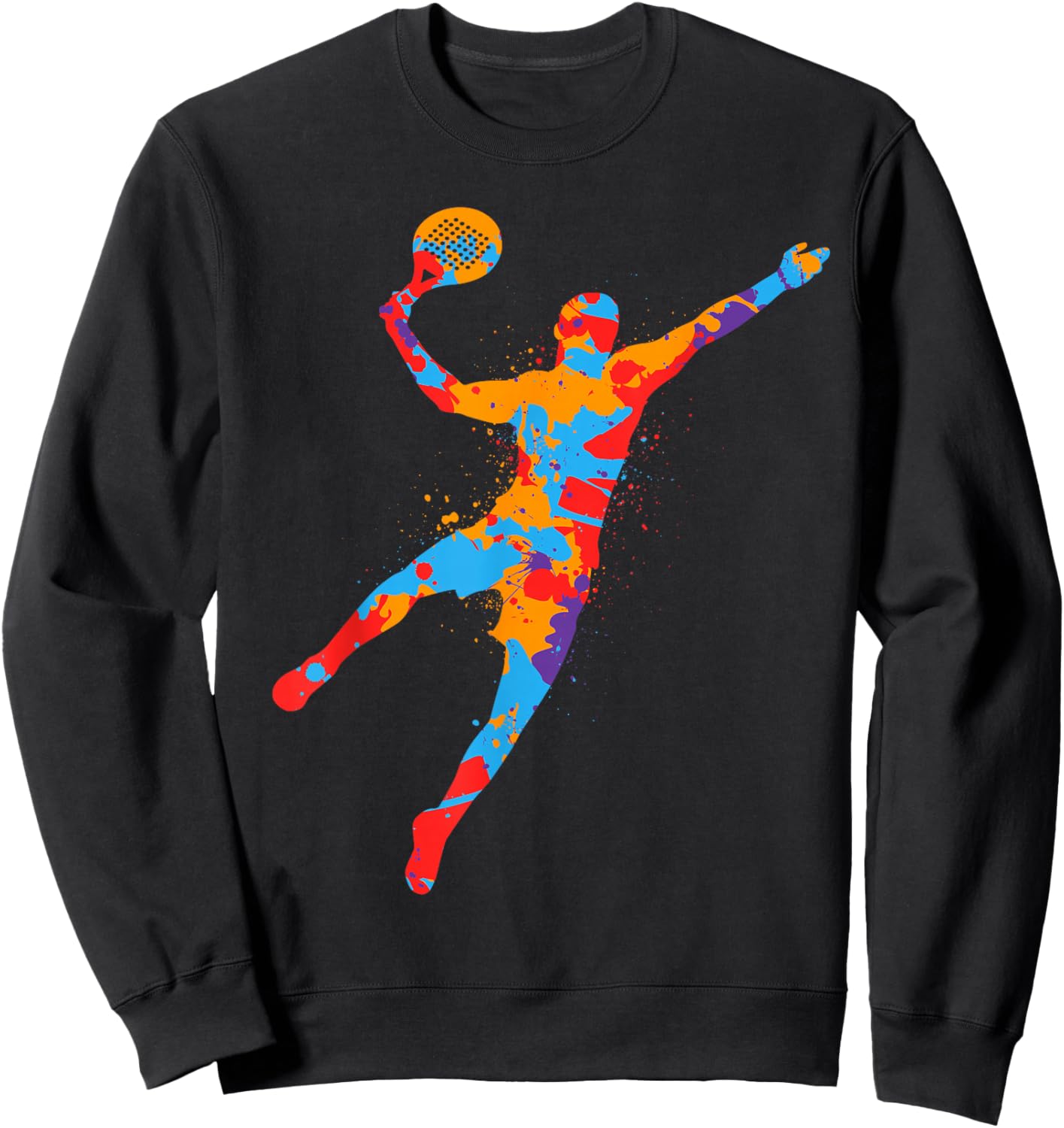 Padel Player Colorful Platform Tennis Paddleball Boys Padel Sweatshirt - Sweatshirt | Black