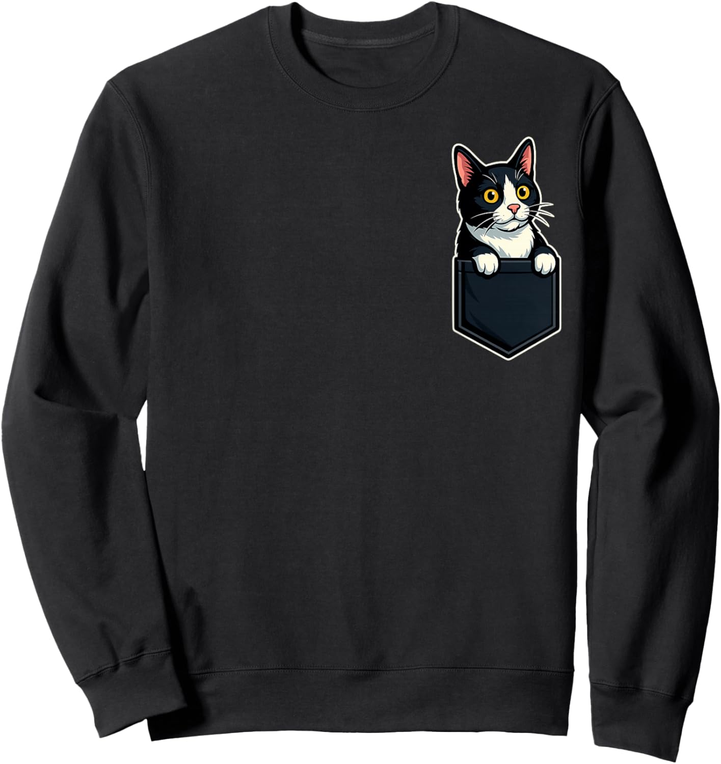 Tuxedo Cat Cat Lady Cat Mom Tuxedo Cat Sweatshirt - Sweatshirt | Black