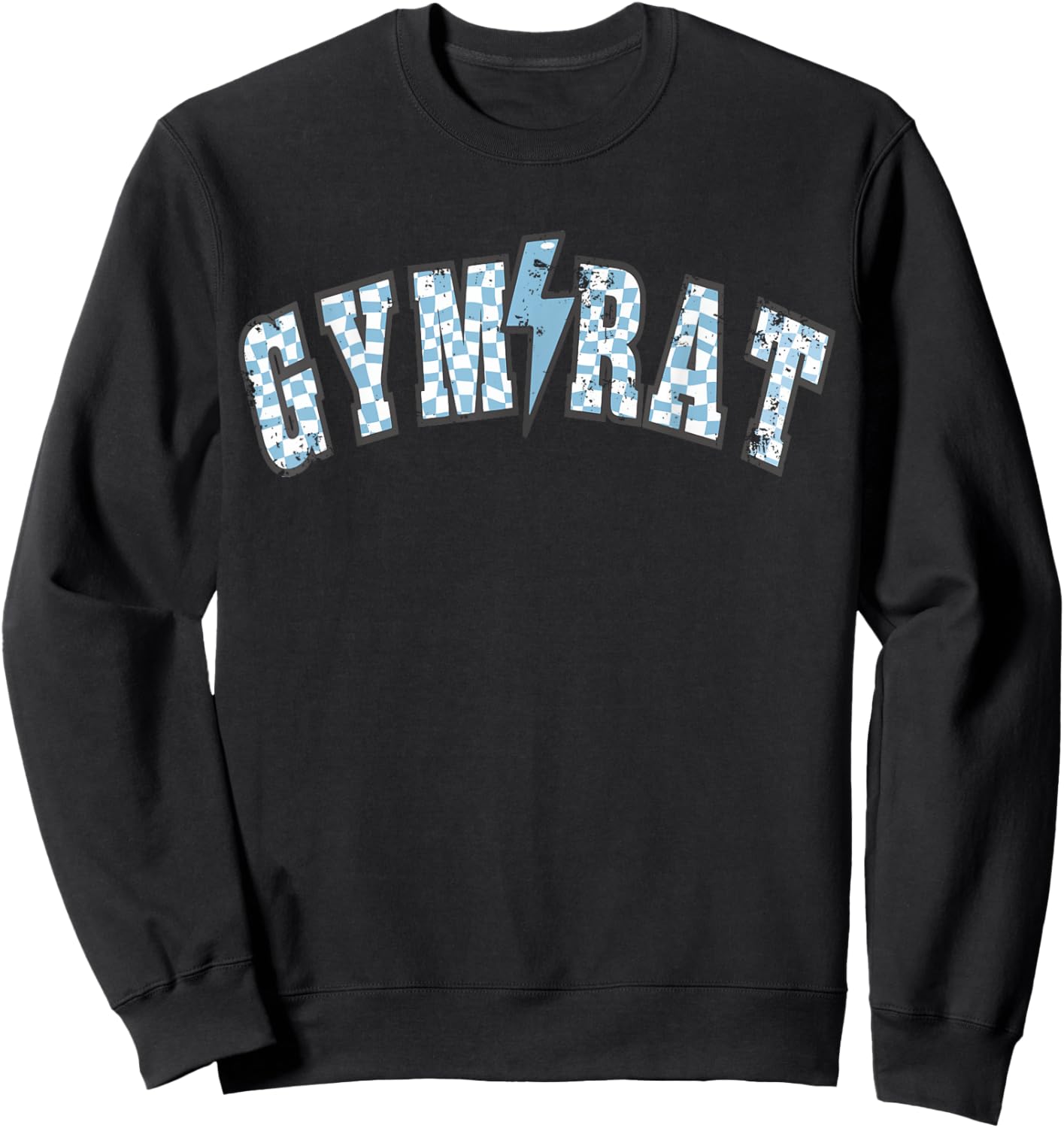 Gym Rat Muscle Mommy Trendy Checkerboard Weight Lifting Sweatshirt - Sweatshirt | Black