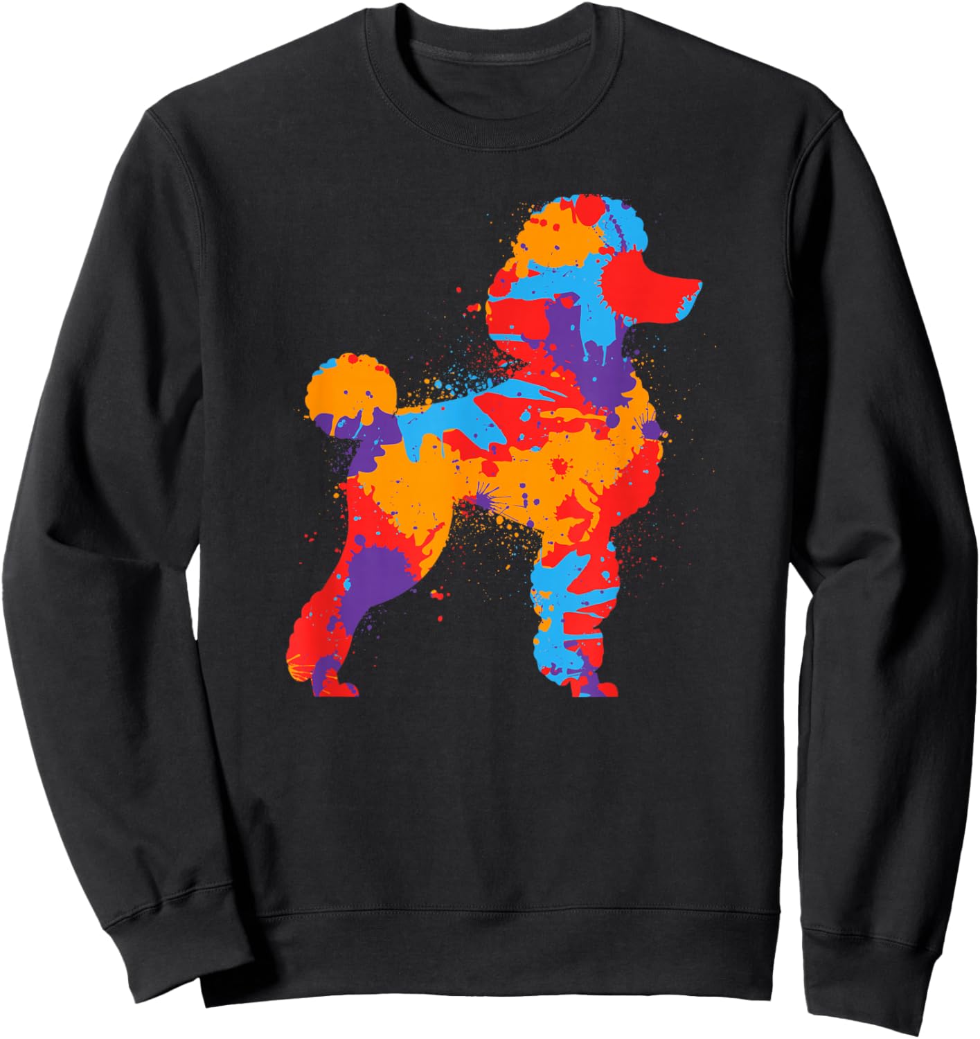 Poodle Dog Colorful Dogs Owner Girls Boys Poodles Sweatshirt - Sweatshirt | Black