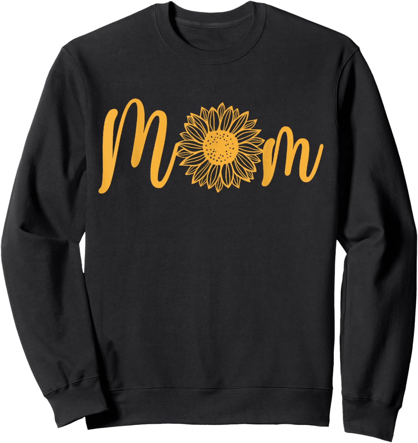 Mom Of The Birthday Girl Sunflower Party Family Matching Sweatshirt - Sweatshirt | Black