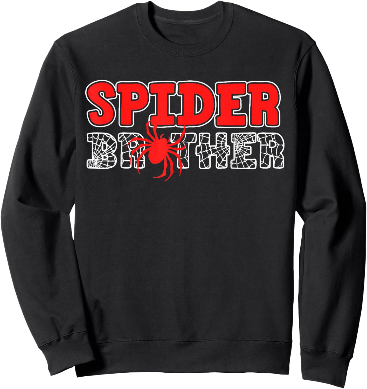 Spider Brother Kid Spidey Birthday Matching Family Christmas Sweatshirt - Sweatshirt | Black