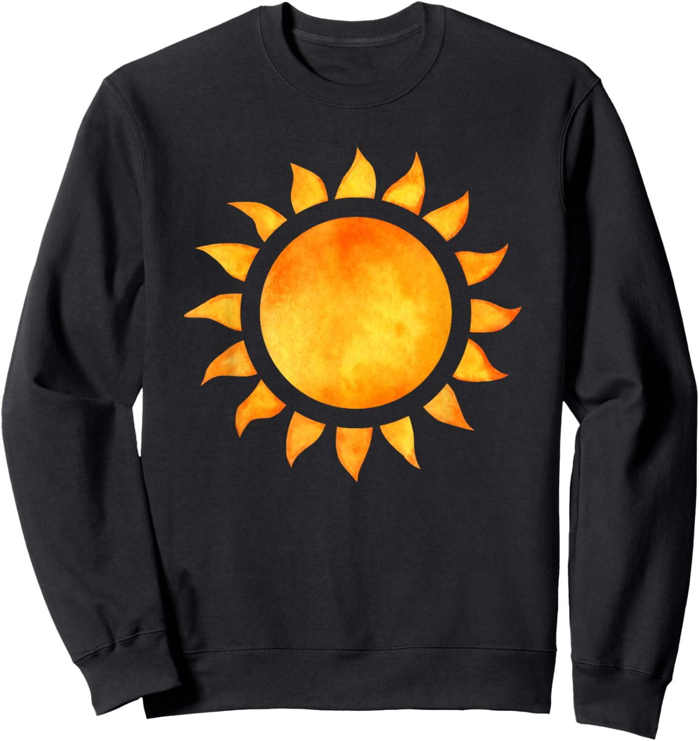 The Sun Painted with Sun Rays Sunshine Sweatshirt - Sweatshirt | Black