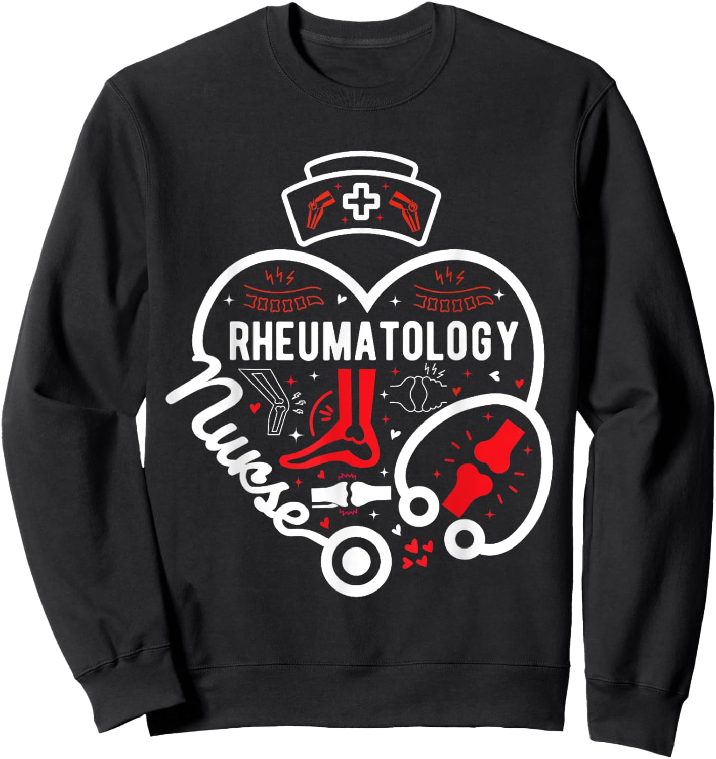Funny Rheumatology Nurse Gifts For Rheumatologist Sweatshirt - Sweatshirt | Black