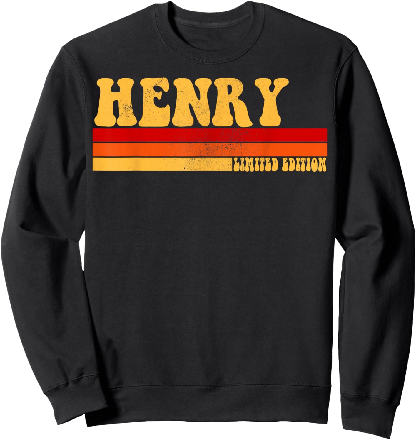 HENRY Name Personalized Idea Men Retro Vintage HENRY Sweatshirt - Sweatshirt | Black