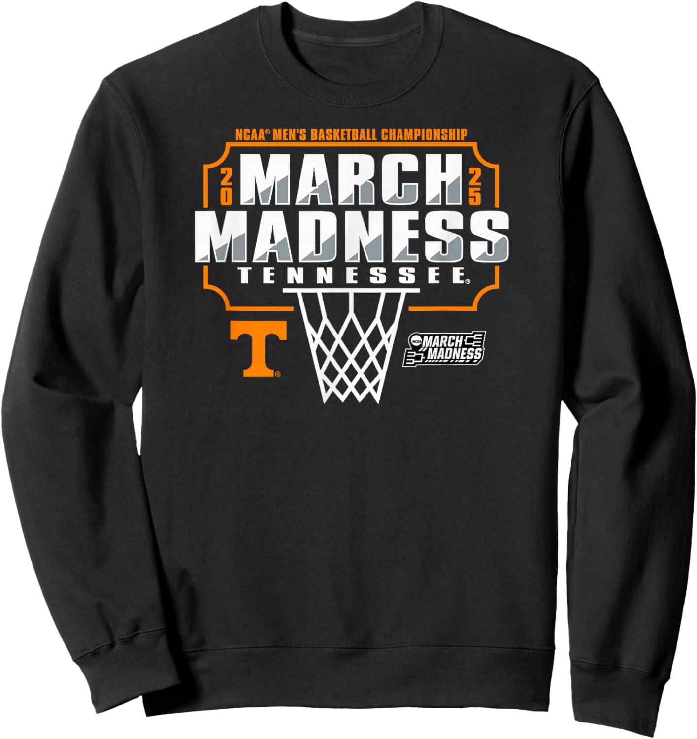 Tennessee Volunteers March Madness 2025 Men's Basketball Sweatshirt - Sweatshirt | Black